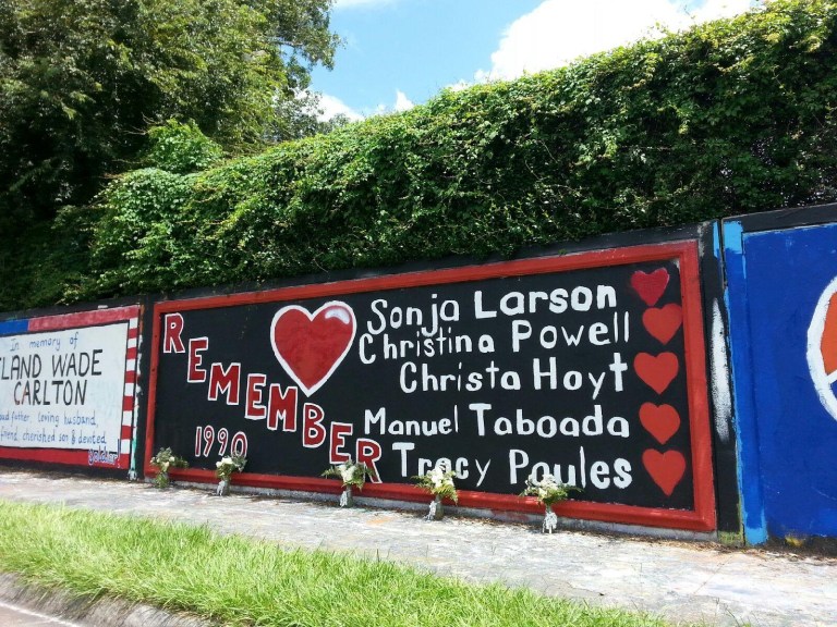 Memorial wall 34th street Gainesville Florida