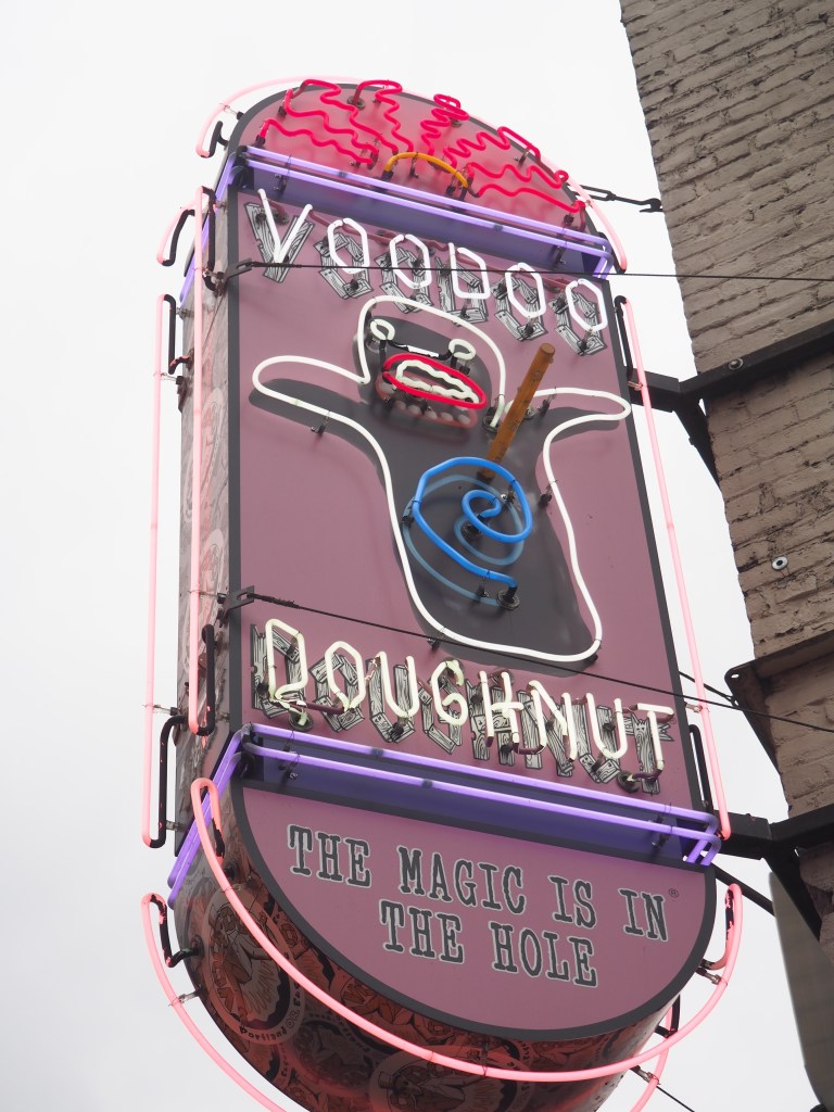 voodoo doughnut neon sign portland oregon