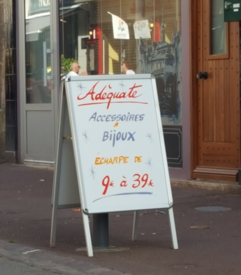 adequate accessories and jewelry sign bayeux normandy france