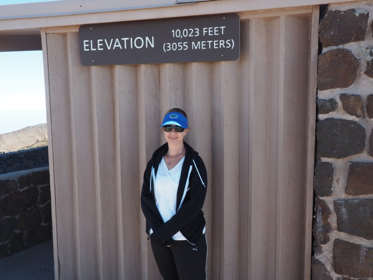 Haleakala elevation 10023 feet in Maui