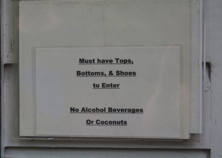 no coconuts outside Ernest Hemingway house in Key West
