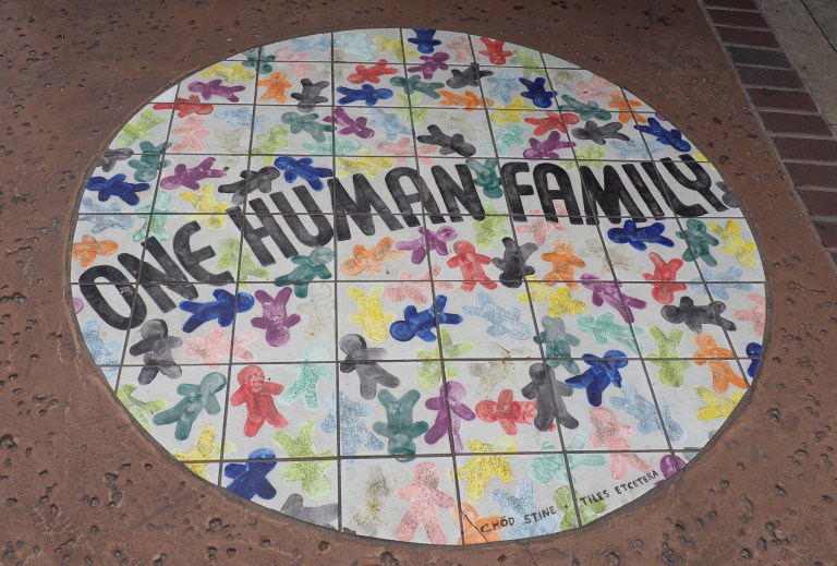 One human family street art in Key West Florida