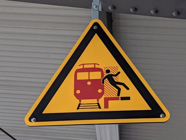train station sign Mannheim Germany