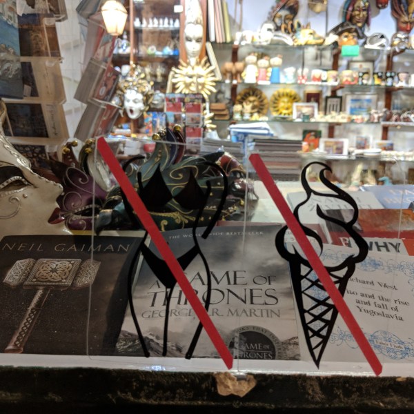 no bikinis or ice cream sign decal City Walls Dubrovnik